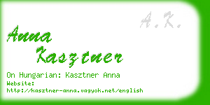 anna kasztner business card